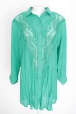 saída de praia veste praia feminina verde com renda