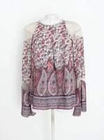 blusa canal feminina estampada com tule