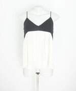 regata zara feminina bicolor com plissado