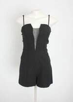 macaquinho renner feminino preto com tule