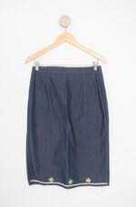 saia mh santana feminina azul com bordado