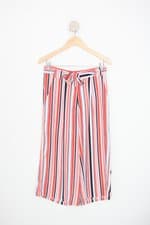 calça de tecido doce flor feminina estampada