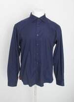 camisa via veneto masculina azul