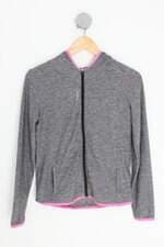 jaqueta reebok kids cinza