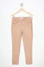 calça de sarja marfinno feminina bege