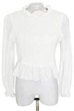 blusa Zara feminina branca com peplum
