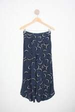 calça de tecido Maria Filó feminina azul estampada