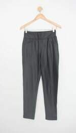 calça de tecido feminina preta