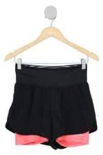 shorts de academia authen feminino bicolor com forro