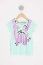 blusa renner kids verde com barra mullet e brilho