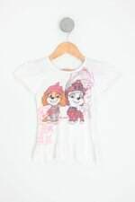 blusa nickelodeon kids off white com peplum e silk