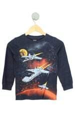 camiseta manga longa Carter'S kids azul com silk
