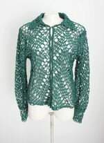 blusa feminina verde com transparência