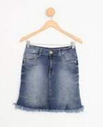 saia jeans feminina azul