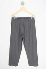 calça de tecido feminina cinza