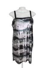 Vestido Paetê Amaro prata com forro