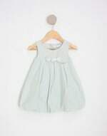 vestido milon kids verde estampado com aplique e com forro