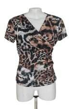blusa animal print Lança Perfume feminina com drapeado