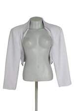 blazer curto Morena Rosa feminino branco com strass