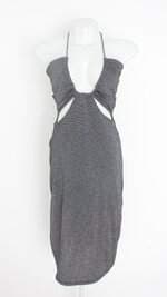 vestido renner feminino cinza com recortes