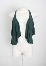 colete feminino verde com sobreposição