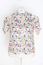 blusa marguerite feminina estampada com recortes