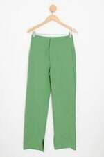 calça de tecido vida bela feminina verde