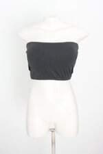 top cropped duda gazzi  feminino preto com bojo e franzido