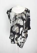 blusa feminina preta com silk