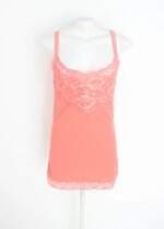 regata feminina coral com renda