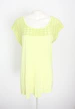 blusa feminina amarela com renda