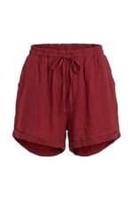 Shorts Hering feminino vermelho com cós com elástico