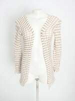 cardigan tricotali feminino listrado 