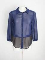 camisa M.Officer feminina bicolor com transparência