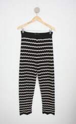 calça de tecido vera tricot feminina preta com meio forro