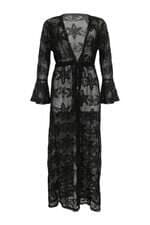 Saída de praia feminina preta