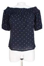 blusa seiki feminina azul estampada