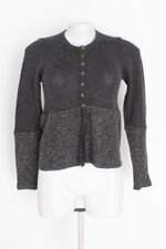cardigan richards feminino cinza com recortes