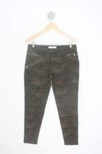 calça slim zara feminina estampa militar 