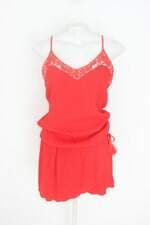 vestido canal feminino vermelho com renda