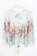 blusa papaya feminina estampada com barra mullet