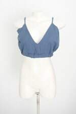 top feminino azul