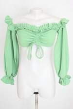 top feminino verde