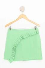 saia feminina verde com jabô