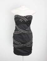 vestido planet girls feminino preto com aplique