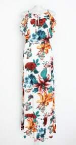 vestido C&A feminino estampado com sobreposição