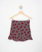 saia forever21 feminina estampada com peplum