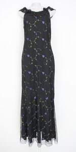 vestido lily daisy feminino preto com bordado e forro