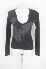 blusa cavalera feminina preta com silk