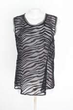 blusa enjoy feminina preta com transparência